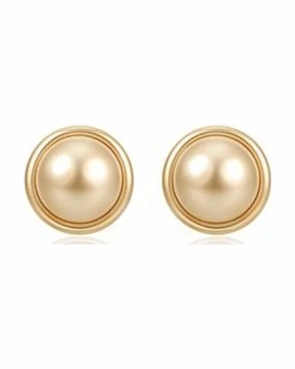 Gold stud earrings