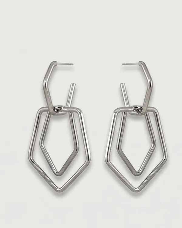 Silver drop earrings